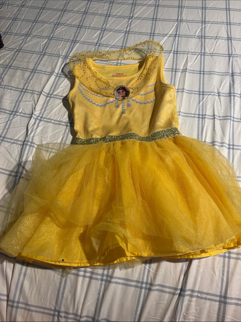 Disney Yellow Belle-Inspired Sparkle Tulle Dress